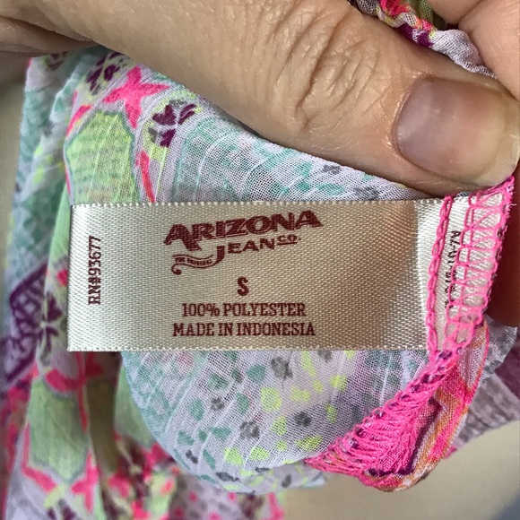 Arizona Jean Co S sheer peasant blouse - Picture 5 of 6